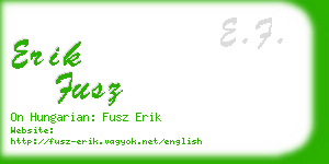 erik fusz business card